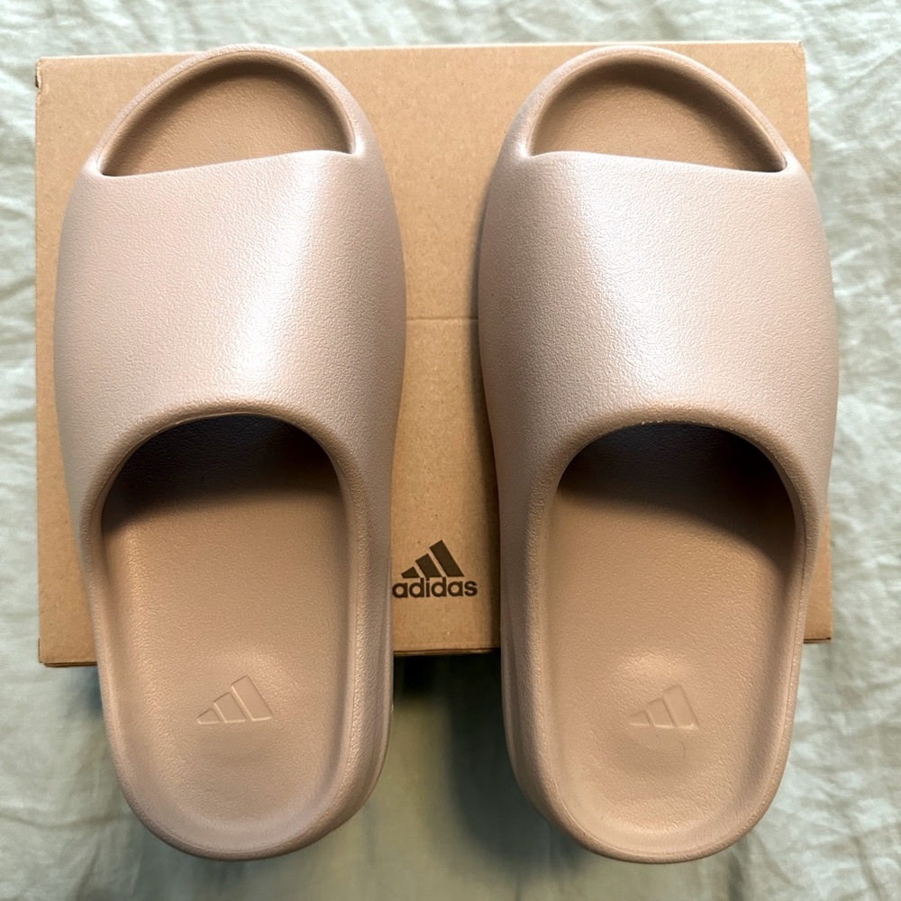 ADIDAS YEEZY Boost slides “Pure” Restock Pair Size 8 NWT